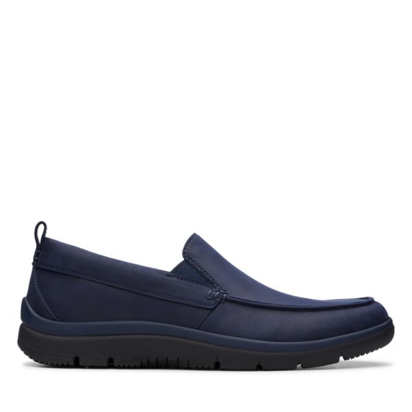 Clarks Mens Tunsil Way Loafers Navy | CA-8514697